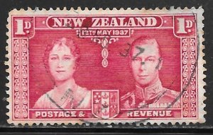 New Zealand 223: 1d George VI and Elizabeth, used, F-VF