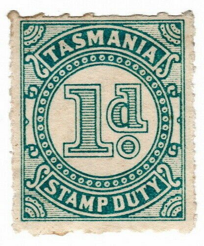 (I.B) Australia - Tasmania Revenue : Stamp Duty 1d (1931) 