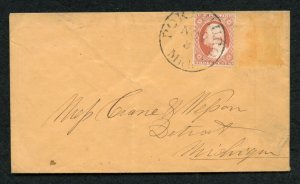 US Scott 11 on Minnesota Cover to Michigan