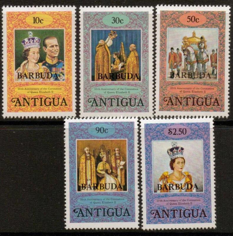 BARBUDA SG415/9 1978 CORONATION MNH