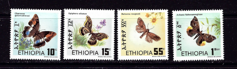 Ethiopia 1080-83 Hinged 1983 Butterflies