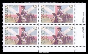 Canada - 1028 PB LR MNH - Loyalists and British flag (1984) 32¢