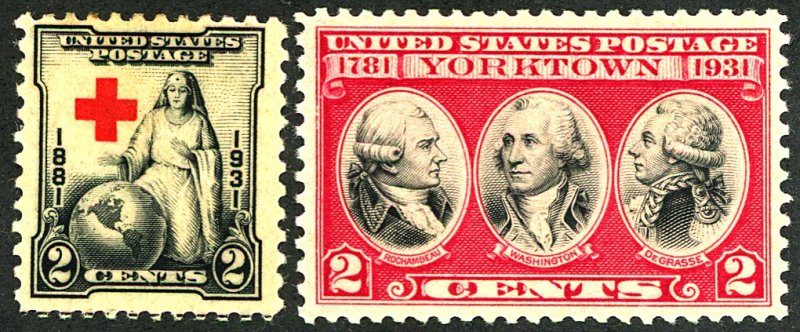 U.S. #702-703 MINT OG HR