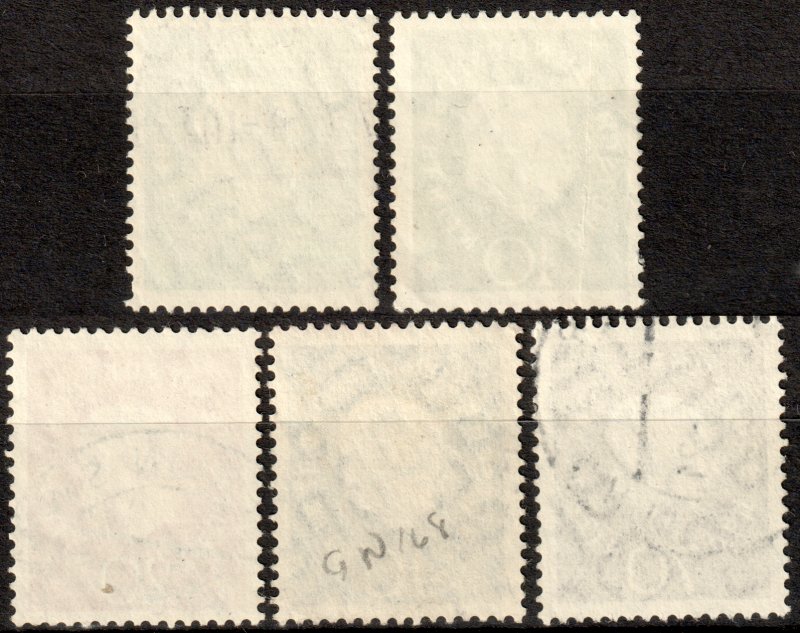 Germany Berlin #9N165-9N169  Used - President Heuss (1959)