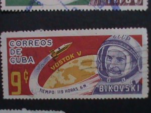 ​CUBA-1963-SC#776-9 VERY OLD CUBA STAMPS- SOVIET SPACE FLIGHTS  USED-VF