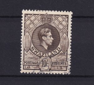 Swaziland KGVI 1938 10/- p13 x 13 SG38 VFU BP15907