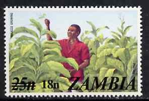 ZAMBIA - 1979 - Tobacco Growing  o/p New Value - Perf 1v - Mint Never Hinged