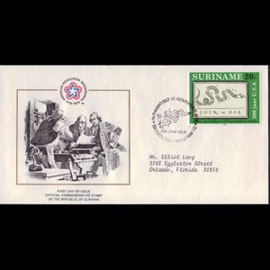 SURINAM 1976 - FDC-458 US Bicent.