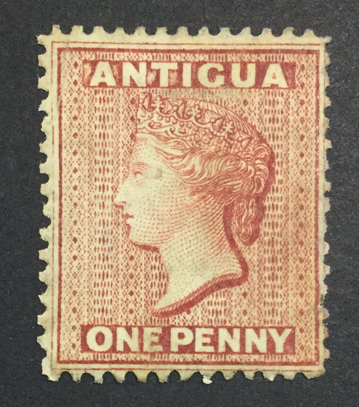 MOMEN: ANTIGUA #17 P14 CROWN CC LAKE-ROSE MINT OG H £225 LOT #6889