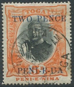 Tonga 1923 SG64 2d on 5d King George II #3 FU