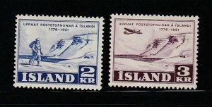 Iceland 271-272 Set MH Mail Delivery (B)