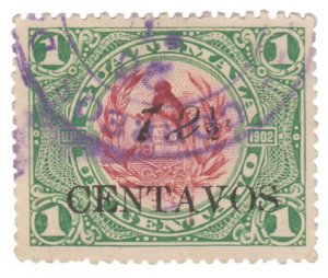 GUATEMALA 1916-17 SCOTT # 156. CANCELLED OVERPRINTED. # 3