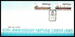 Singapore 308-309 Ships U/A FDC