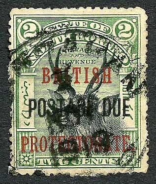 North Borneo SGD38 2c perf 13.5-15 Post Due Fine used Cat 5 Pounds