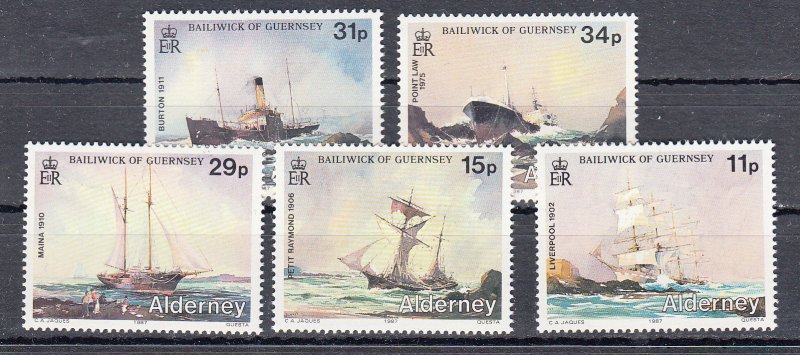 Alderney 1987 - Ship Wrecks set of 5 superb Unmounted mint NHM