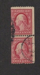 KAPPYSSTAMPS VIRUS SALE 19067  SCOTT USA  349 USED PAIR A SCARCE ONE PERF 12