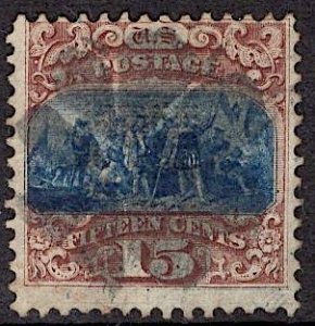 US Stamp #118 15c Pictorial  USED SCV $800 with SON Cancel.