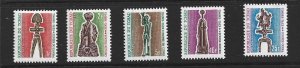 CHAD -  1969 POSTAGE DUES - SCOTT J35 TO J39 - MLH