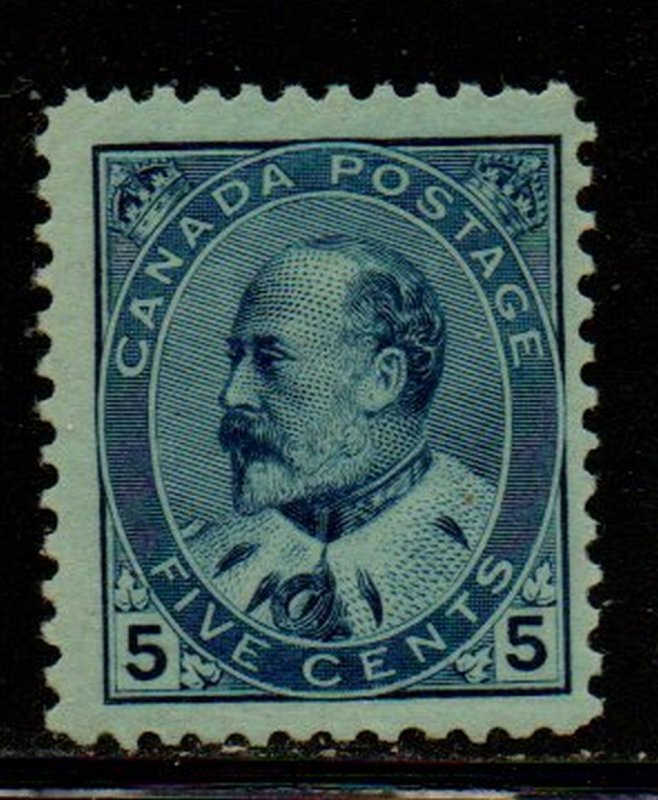 Canada Sc 91 1903 5c blue Edward VII stamp mint