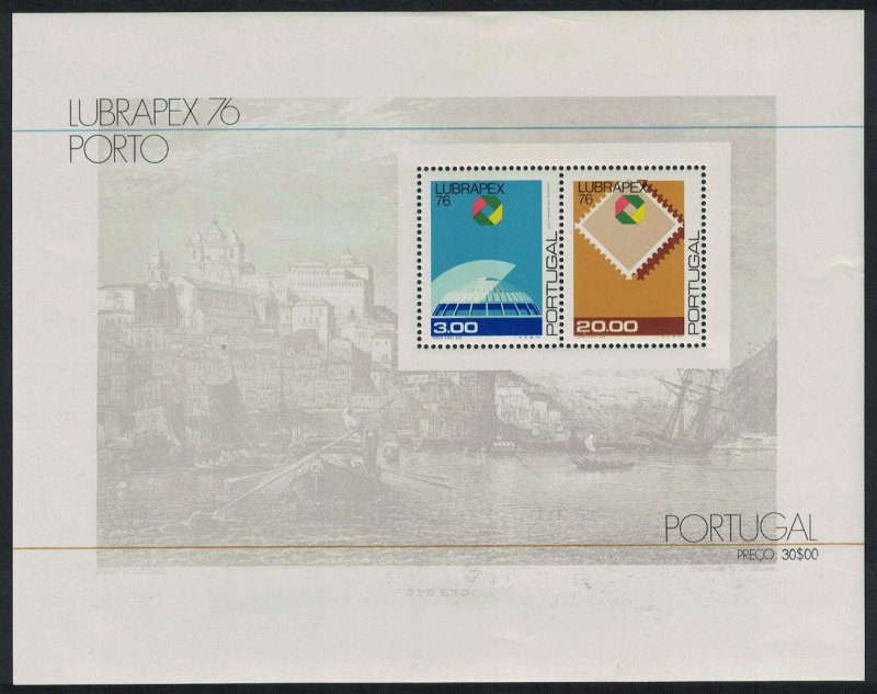 Portugal 'Lubrapex 1976' Luso-Brazilian Stamp Exhibition MS 1976 MNH SG#MS1624