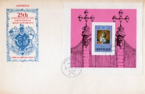 Antigua 1978 Sc#513 Queen Elizabeth and Prince Philip SS (1)  FDC