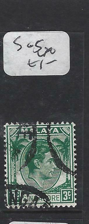 SINGAPORE    (P0906B)  KGVI  3C   SG. 3   VFU