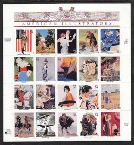 U.S. Illustrators 3502 Sheetlet MNH VF 