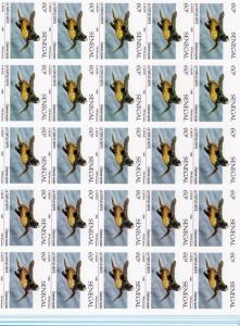 Senegal 1991 Sc#914/917  Reptiles Mini-Sheetlet of 25 Imperforated !!!