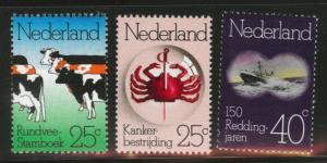 Netherlands Scott 517-519 MNH** 1974 stamp set CV$6.45