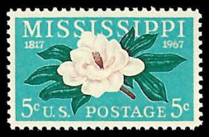 PCBstamps     US #1337 5c Mississippi Statehood, MNH, (26)