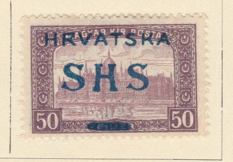 A5P62F102 Yugoslavia Croatia Slavonia 1918 optd 50f mh*