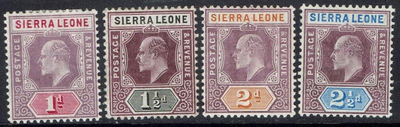 SIERRA LEONE 1904 KEVII 1D - 21/2D WMK MULTI CROWN CA 