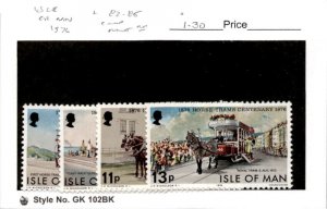 Isle of Man, Postage Stamp, #82-85 Mint NH, 1976 Horse Tram (AD)