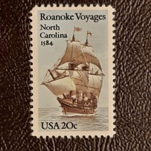 US Scott # 2093; 20c Roanoke Voyages from 1984; MNH, og, VF