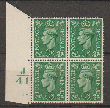 GB George VI  SG 485 UM - Control J41 Cyl 125 