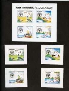 YEMEN ARAB REP  EUEBERREUTE PROOF FOLDER 8  WORLD FOOD DAY FSO STAMPS & 2 SHEETS