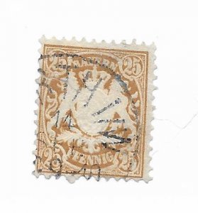 German states #43 Faults Used - Stamp - CAT VALUE $6.50