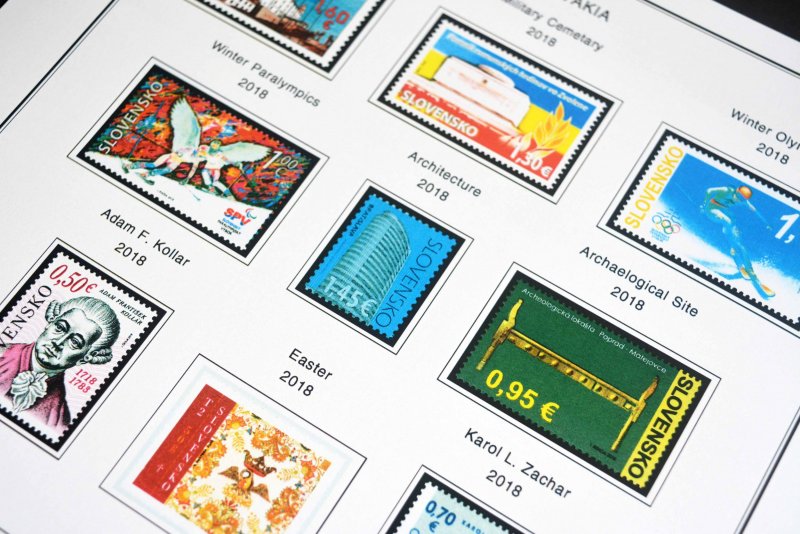 COLOR PRINTED SLOVAKIA 1939-2010 + 2011-2020 STAMP ALBUM PAGES (136 ill. pages)