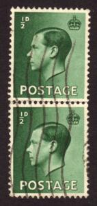 Great Britain 1936 SG#457 1/2d Green Edward VIII Joined Pr. USED.