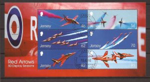 2014 Jersey-Sc 1774 - used VF -Souvenir Sheet-Red Arrows