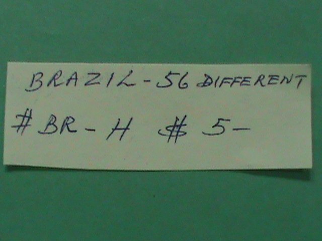 ​BRAZIL STAMPS: VERY OLD LARGE 56 DIFFERENT PICTORIAL BRAZIL USED STAMPS #BR-H