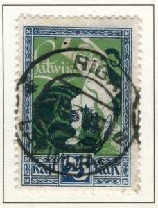 LATVIA; 1919-20 early Kurzeme issue fine used 25k. value fair Postmark