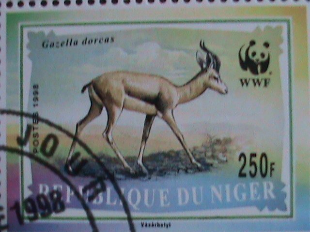 NIGER 1994-PROMOTION-WWF LOVELY DEERS-CTO FANCY CANCEL S/S VF SCV.$40  RARE