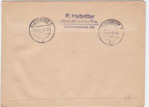 Germany Soviet Zone 1948 Waldheim to Flemsburg R20713