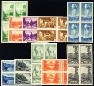 756-65, Unused NH Blocks of Four National Park Stamps * Stuart Katz