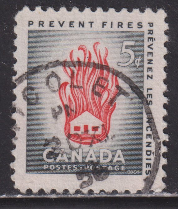 Canada 364 House on Fire - Fire Prevention Week 5¢ 1956