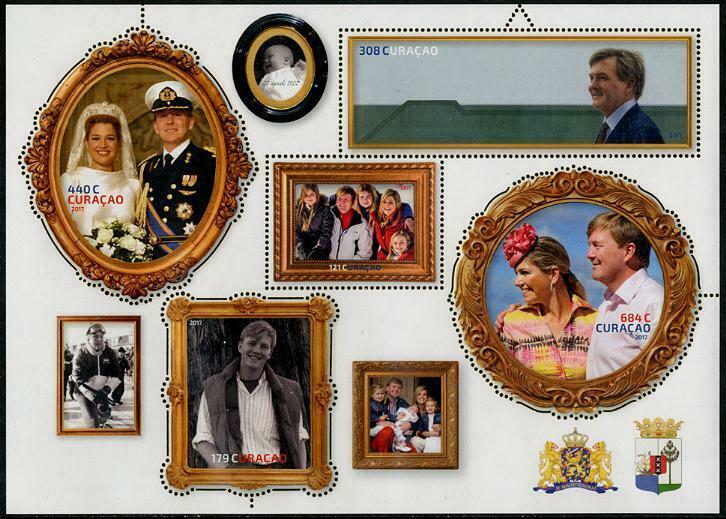 HERRICKSTAMP NEW ISSUES CURACAO King Willem-Alexander Sheetlet