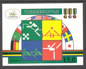 Turkmenistan 23 Olympics Souvenir Sheet MNH VF