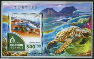 SOLOMON ISLANDS TURTLES  SOUVENIR SHEET  MINT NH