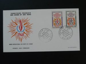 international year of human rights FDC Afars & Issas 1968